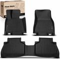 3 Pcs Front & Rear Black Floor Mats Liners for 2020 BMW X5