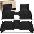 2 Pcs Front & Rear Black Floor Mats Liners for 2023 BMW iX xDrive40