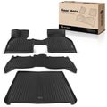 3 Pcs Front & Rear Black Floor Mats Trunk Cargo Liners for 2024 BMW iX3