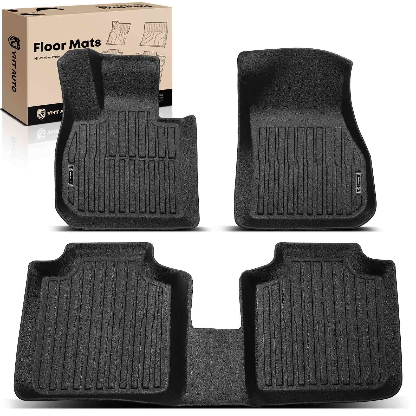 2 Pcs Front & 1 Pc Rear Black Floor Mats Liners for 2024 BMW X1