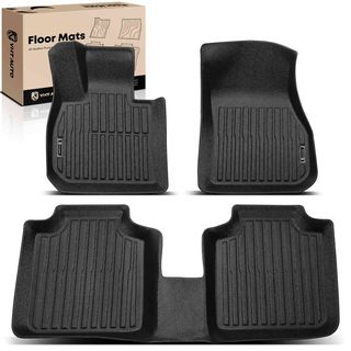 2 Pcs Front & 1 Pc Rear Black Floor Mats Liners for BMW X1 F48 2023-2024 Sport Utility