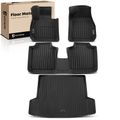 4 Pcs Front & Rear Black Floor Mats Trunk Cargo Liners for 2023 BMW X1