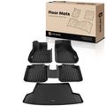 4 Pcs Front & Rear Black Floor Mats Trunk Cargo Liners for 2023 BMW X1