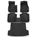 4 Pcs Front & Rear Black Floor Mats Trunk Cargo Liners for 2023 BMW X1