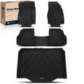 4 Pcs Front & Rear & Trunk Black Floor Mats Liners for 2013 Buick Encore