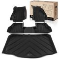 4 Pcs Front & Rear & Trunk Black Floor Mats Liners for 2013 Buick Encore