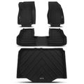 4 Pcs Front & Rear & Trunk Black Floor Mats Liners for 2013 Buick Encore