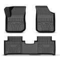 3 Pcs Front & Rear Black TPE textured Floor Mats Liners for 2017 Buick Envision