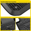 3 Pcs Front & Rear Black TPE textured Floor Mats Liners for 2017 Buick Envision