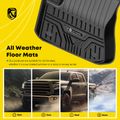 3 Pcs Front & Rear Black TPE textured Floor Mats Liners for 2017 Buick Envision