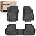 3 Pcs Front & Rear Black TPE textured Floor Mats Liners for 2014 Buick Encore