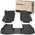 3 Pcs Front & Rear Black TPE textured Floor Mats Liners for 2014 Buick Encore