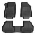 3 Pcs Front & Rear Black TPE textured Floor Mats Liners for 2014 Buick Encore