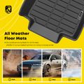 3 Pcs Front & Rear Black TPE textured Floor Mats Liners for 2014 Buick Encore