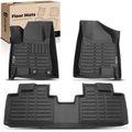 3 Pcs Front & Rear Black Floor Mats Liners for 2011 Cadillac SRX