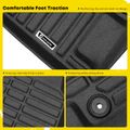 3 Pcs Front & Rear Black Floor Mats Liners for 2011 Cadillac SRX