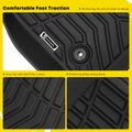 3 Pcs Front & Rear Black Floor Mats Liners for 2021 Cadillac XT4