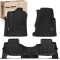 3 Pcs Front & Rear Black Floor Mats Liner for 2017 Cadillac Escalade