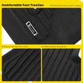 3 Pcs Front & Rear Black Floor Mats Liner for 2017 Cadillac Escalade