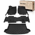 4 Pcs Front & Rear Black Floor Mats Liners for Cadillac XT5 2017-2024 with Trunk Mat