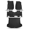 4 Pcs Front & Rear Black Floor Mats Liners for Cadillac XT5 2017-2024 with Trunk Mat