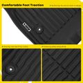 4 Pcs Front & Rear Black Floor Mats Liners for Cadillac XT5 2017-2024 with Trunk Mat