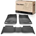 3 Pcs Front & Rear Black Floor Mats Liners for 2018 Chevrolet Colorado