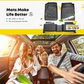 3 Pcs Front & Rear Black Floor Mats Liners for 2018 Chevrolet Colorado