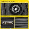 3 Pcs Front & Rear Black Floor Mats Liners for 2018 Chevrolet Colorado