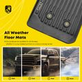 3 Pcs Front & Rear Black Floor Mats Liners for 2018 Chevrolet Colorado