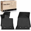 2 Pcs Front Black Floor Mats Liners for 2017 Chevrolet Corvette