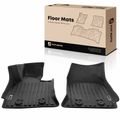 2 Pcs Front Black Floor Mats Liners for 2017 Chevrolet Corvette