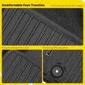 2 Pcs Front Black Floor Mats Liners for 2017 Chevrolet Corvette