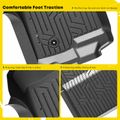 3 Pcs Front & Rear Black TPE textured Floor Mats Liners for 2010 GMC Sierra 2500 HD