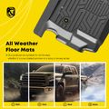 3 Pcs Front & Rear Black TPE textured Floor Mats Liners for 2010 GMC Sierra 2500 HD