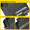 3 Pcs Front & Rear Black TPE textured Floor Mats Liners for 2018 GMC Sierra 3500 HD