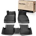 3 Pcs Front & Rear Black Floor Mats Liners for 2013 Chevrolet Malibu