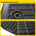 3 Pcs Front & Rear Black Floor Mats Liners for 2013 Chevrolet Malibu