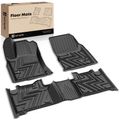 3 Pcs Front & Rear Black TPE textured Floor Mats Liners for 2017 Dodge Durango