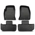 4 Pcs Front & Rear Black TPE textured Floor Mats Liners for 2016 Dodge Challenger