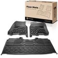 3 Pcs Front & Rear Black TPE textured Floor Mats Liners for 2017 Ram 1500