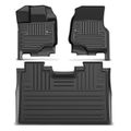 3 Pcs Front & Rear Black TPE textured Floor Mats Liners for 2017 Ram 1500