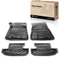 4 Pcs Front & Rear Black TPE textured Floor Mats Liners for 2017 Ford Mustang