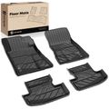 4 Pcs Front & Rear Black TPE textured Floor Mats Liners for 2017 Ford Mustang