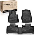 3 Pcs Front & Rear Black TPE textured Floor Mats Liners for 2019 Ford Explorer