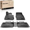 3 Pcs Front & Rear Black TPE textured Floor Mats Liners for 2019 Ford Explorer