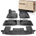 4 Pcs Front & Rear Black Floor Mats Liner for 2021 Ford Explorer