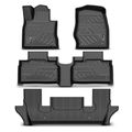 4 Pcs Front & Rear Black Floor Mats Liner for 2021 Ford Explorer