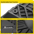 4 Pcs Front & Rear Black Floor Mats Liner for 2021 Ford Explorer