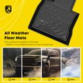 4 Pcs Front & Rear Black Floor Mats Liner for 2021 Ford Explorer